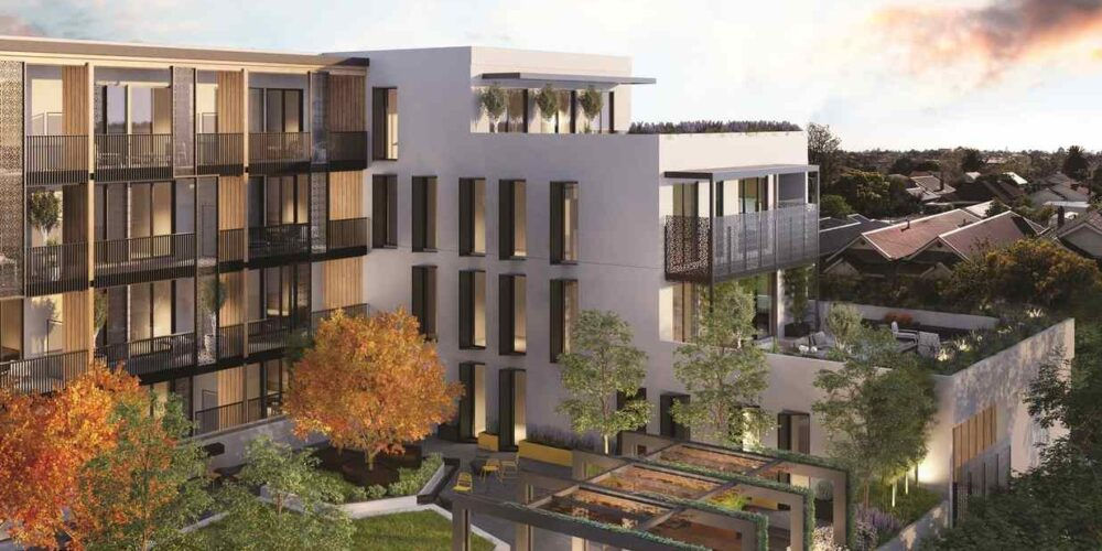 Panoramica di un condominio in città