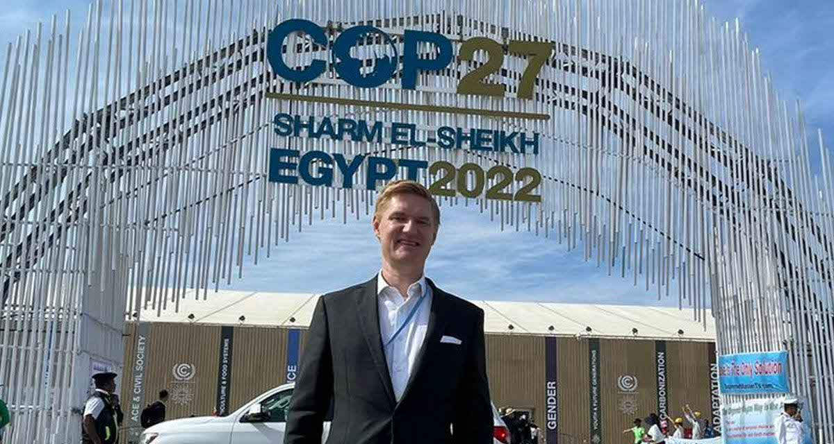 Frank Meyer, CEO di E.ON Italia, a COP27 in Egitto nel 2022